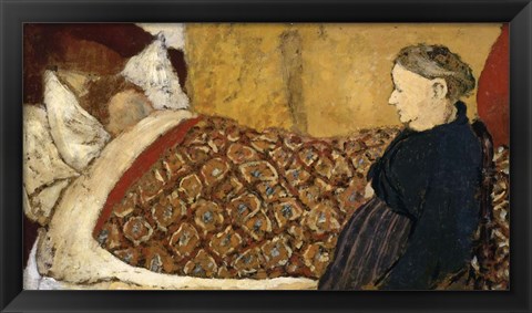 Framed Lullaby - Marie Roussel in Bed Late 1894 Print