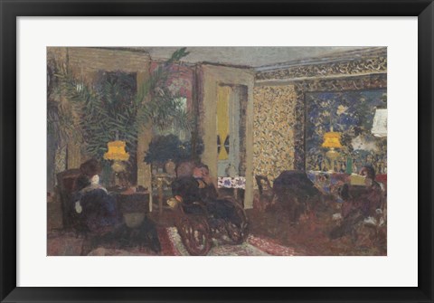 Framed Salon with Three Lamps, Rue Saint-Florentin, 1899 Print