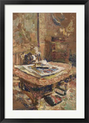 Framed Madame Vuillard Seated in Front of a Table, c. 1906 Print