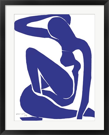 Framed Blue Nude I Print