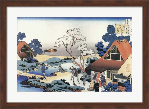 Framed Workday in a Small Town Print