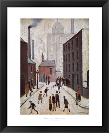 Framed Industrial Scene 1953 Print