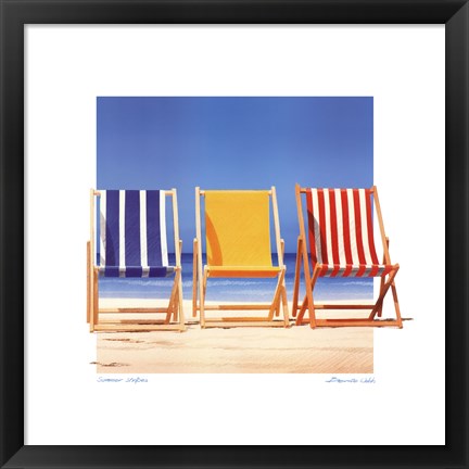 Framed Summer Stripes Print