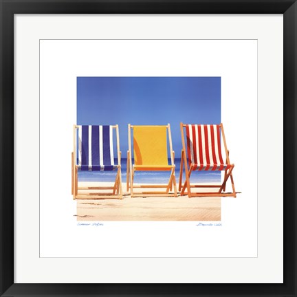 Framed Summer Stripes Print