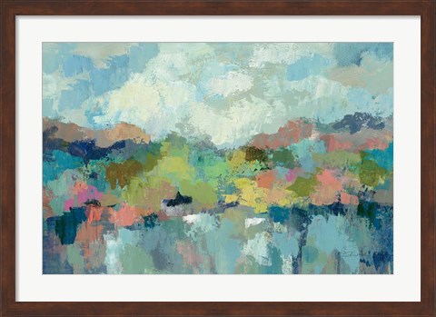 Framed Abstract Lakeside Print