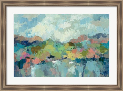 Framed Abstract Lakeside Print