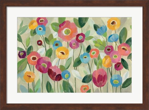 Framed Fairy Tale Flowers V Print