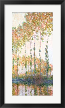 Framed Poplars on the Banks of the Epte, Autumn, 1891 Print