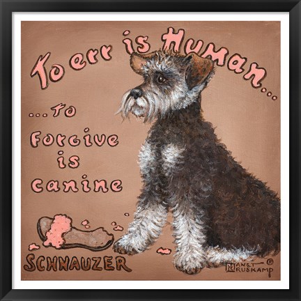 Framed To Forgive Is Canine Print