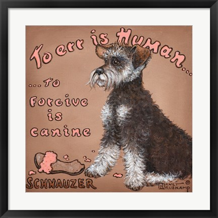 Framed To Forgive Is Canine Print