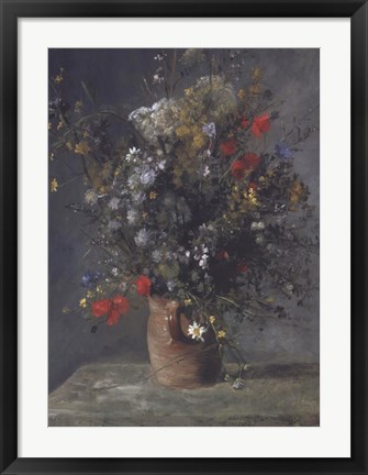 Framed Flowers in a Vase, c. 1866 Print