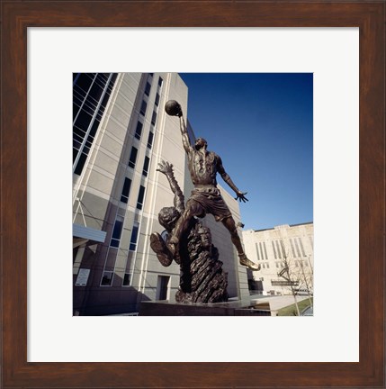 Framed Michael Jordan Statue, United Center, Chicago Print