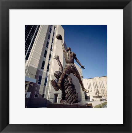 Framed Michael Jordan Statue, United Center, Chicago Print