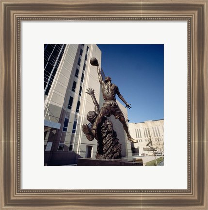 Framed Michael Jordan Statue, United Center, Chicago Print