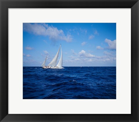 Framed Sailboat in the Bahamas Print