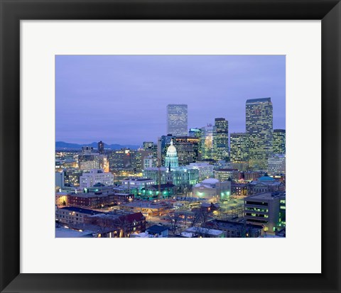 Framed State Capitol Building, Denver, Colorado Print