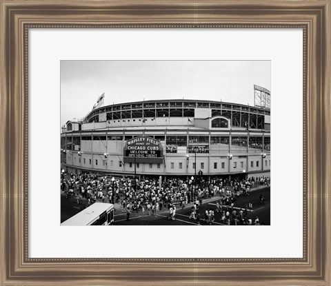 Framed Wrigley Field, Chicago, Cook County, Illinois Print