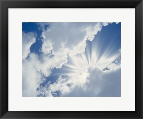 Framed Cumulus Clouds Print