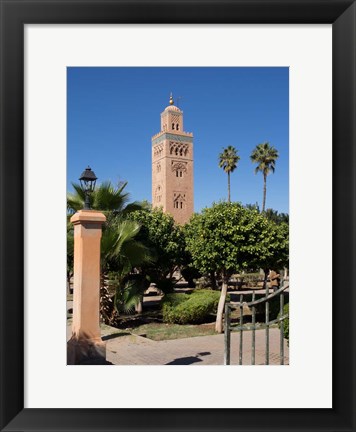 Framed Koutoubia Minaret built by Yacoub el Mansour, Marrakesh, Morocco Print