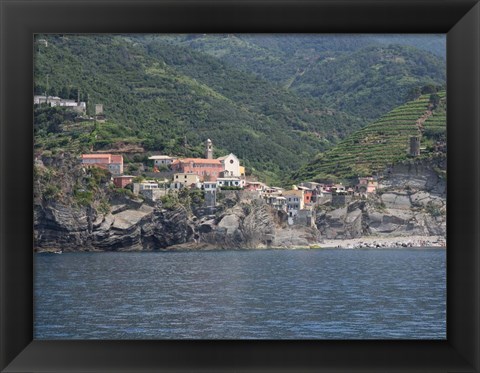 Framed Vernazza, La Spezia, Liguria, Italy Print