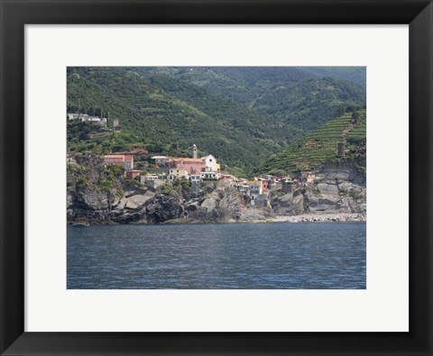 Framed Vernazza, La Spezia, Liguria, Italy Print