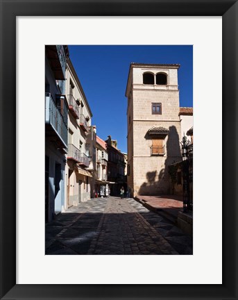 Framed Calle San Agustin, Malaga City, Andalucia, Spain Print