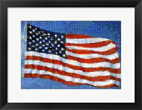 Framed American Flag Print