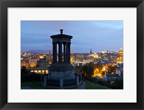 Framed Dougald Stewart Monument on Calton Hill, Edinburgh, Scotland Print