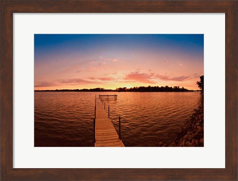 Framed Lake Minnetonka Pier, Minnesota Print