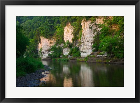 Framed Limestone Bluffs along Upper Iowa River Print