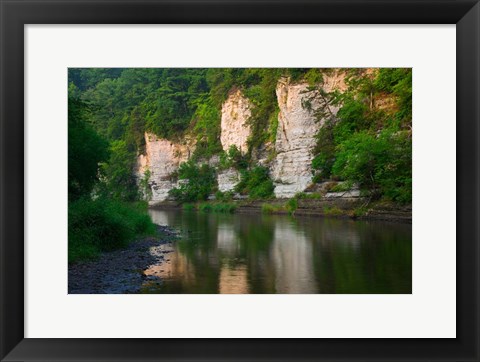 Framed Limestone Bluffs along Upper Iowa River Print