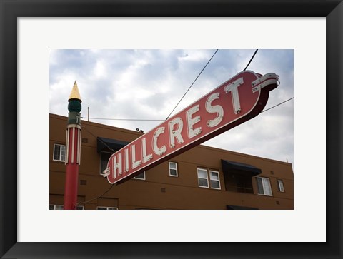 Framed Sign in Hillcrest, San Diego, California Print