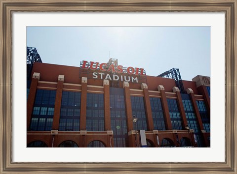 Framed Facade of the Lucas Oil Stadium, Indianapolis, Indiana Print