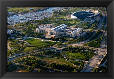 Framed Field Museum and Soldier Field, Chicago, Illinois Print