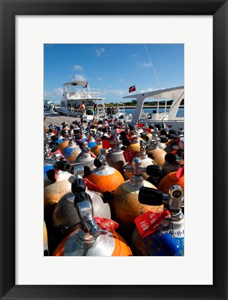 Framed Splash Dive Center, Stann Creek District, Belize Print