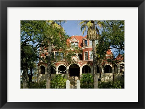 Framed Moody Mansion and Museum, Galveston, Texas Print