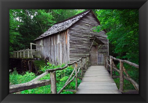 Framed Cable Mill at Cades Cove, Tennessee Print