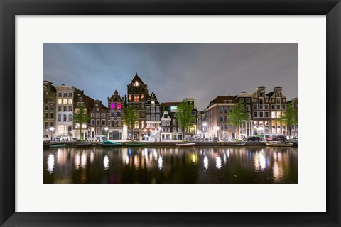 Framed Herengracht in Central Canal Ring Grachtengordel, North Holland, Netherlands Print