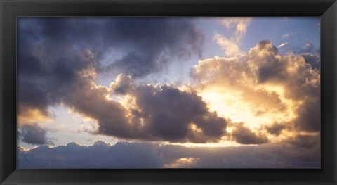 Framed Sun Breaking through the Clouds Print