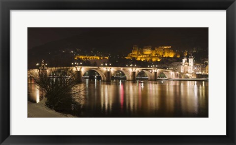 Framed Carl Theodor Bridge, Heidelberg, Baden-Wurttemberg, Germany Print