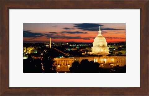 Framed City at Dusk, Washington DC Print