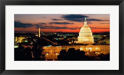 Framed City at Dusk, Washington DC Print