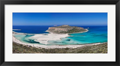 Framed Balos Beach, Gramvousa Peninsula, Crete, Greece Print