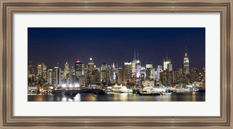 Framed Hudson River at Dusk, Manhattan, New York City Print