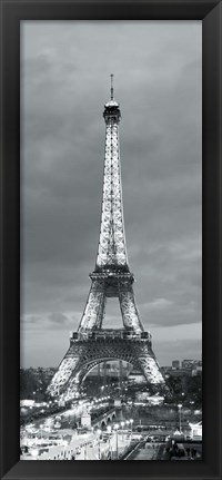 Framed Eiffel Tower and Christmas Market, Paris, France Print