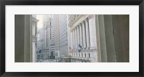 Framed New York Stock Exchange Wall, New York, NY Print