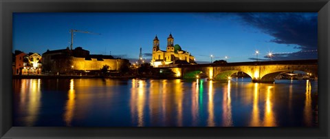 Framed St. Peter And Paul Church, River Shannon, Athlone, Republic of Ireland Print