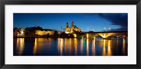 Framed St. Peter And Paul Church, River Shannon, Athlone, Republic of Ireland Print