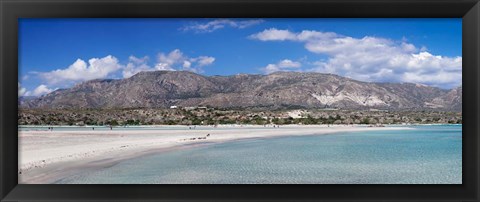 Framed Elafonisi Beach, West Coast, Crete, Greece Print