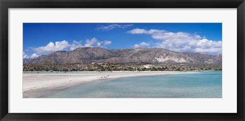 Framed Elafonisi Beach, West Coast, Crete, Greece Print